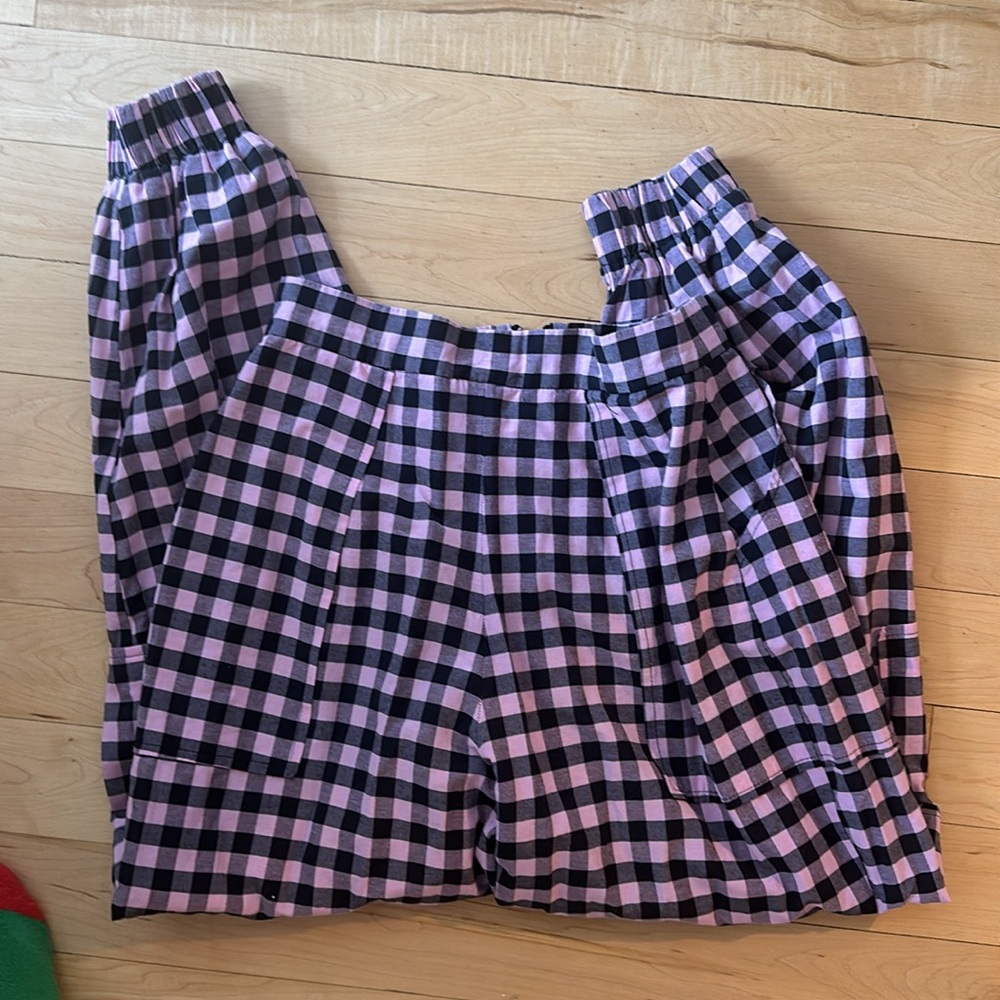 🎶 NWOT the ragged priest hipster Gen Z plaid pink black pants with zipper - Picture 7 of 8